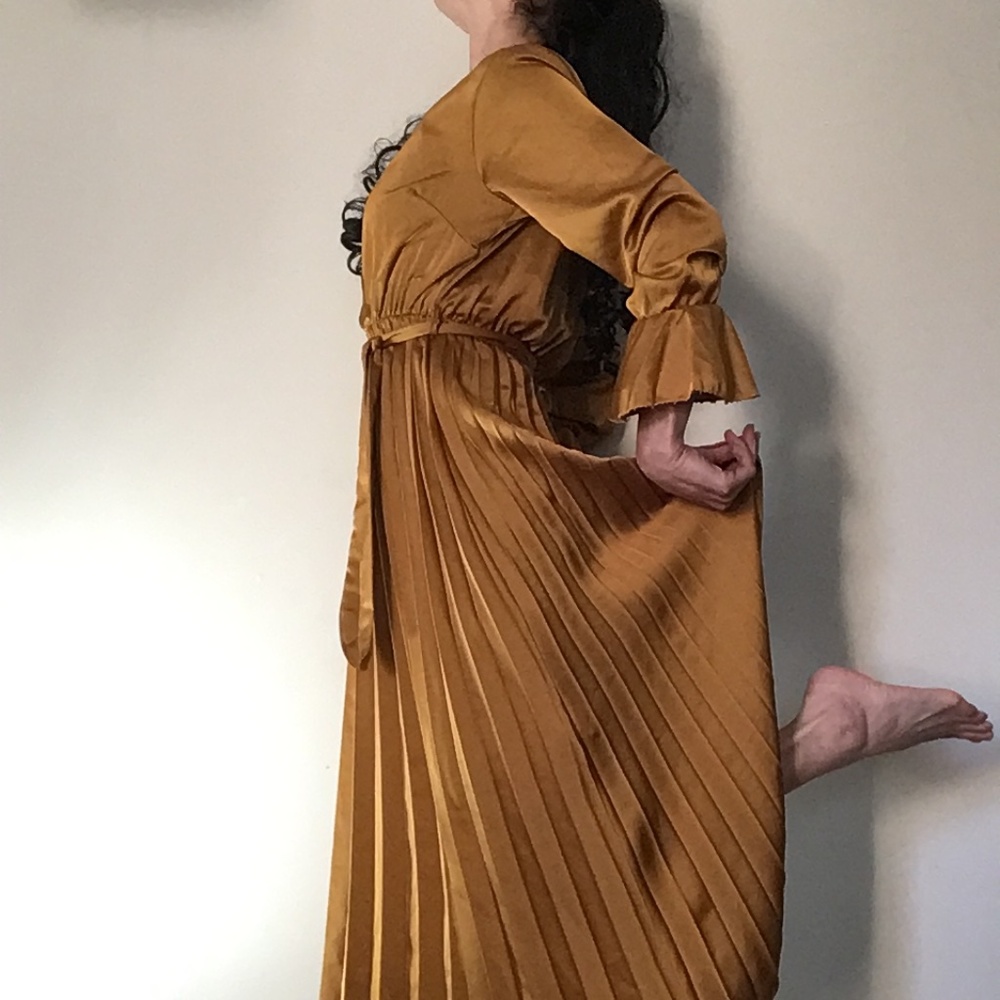 Gold Silk Dress